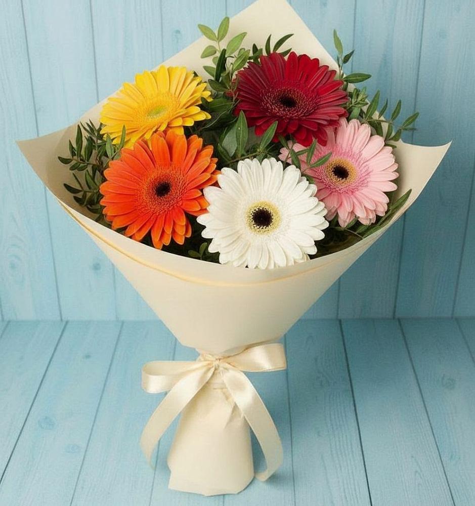 Букет цветов из: Герберы в Талицах Ивановской области