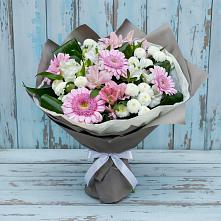 Букет цветов из:  Герберы, Альстромерии и Хризантемы #REPLACE_PRED# Талицах Ивановской области