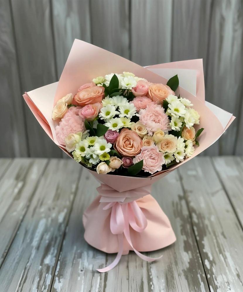 Букет цветов из: Гвоздики, Розы и Хризантемы в Талицах Ивановской области