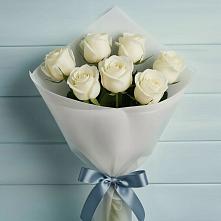 Букет 7 Белых роз Эдлесс Лав в Талицах Ивановской области