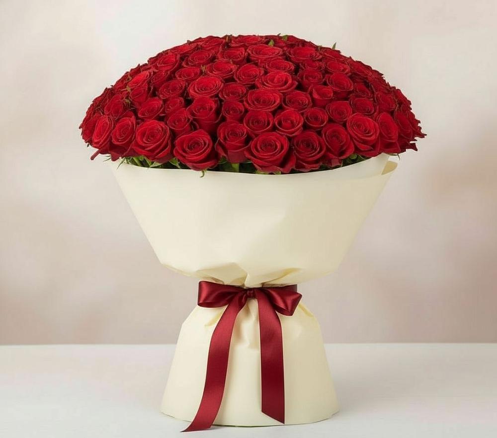 Букет 101 Красная роза Милано в Талицах Ивановской области