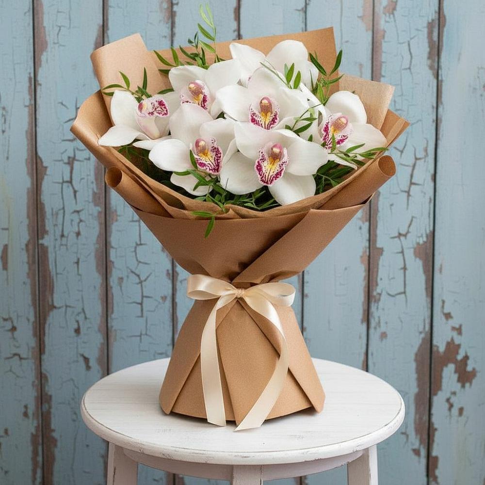 Букет цветов из: Орхидеи и Розы в Талицах Ивановской области