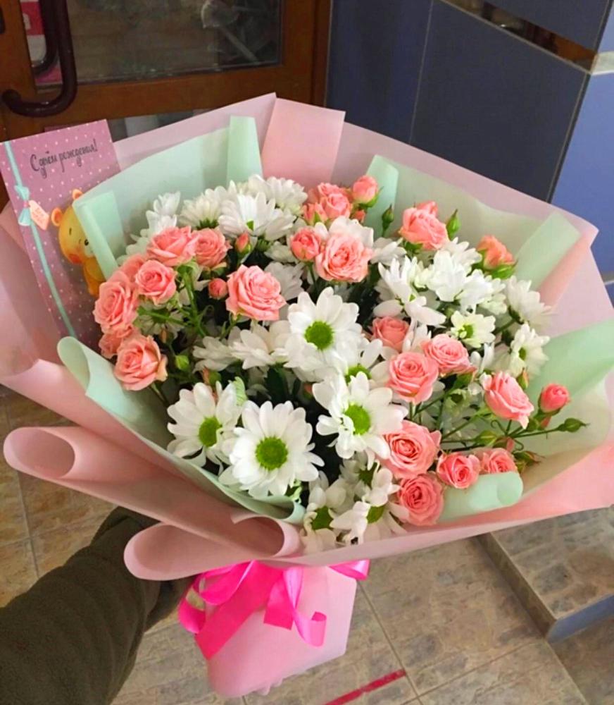 Букет цветов из: Розы и Хризантемы в Талицах Ивановской области