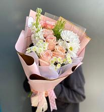 Букет цветов из:  Хризантемы и Розы в Талицах Ивановской области