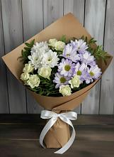 Букет цветов из:  Хризантемы и Розы в Талицах Ивановской области