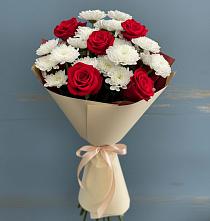 Букет цветов из:  Розы и Хризантемы в Талицах Ивановской области