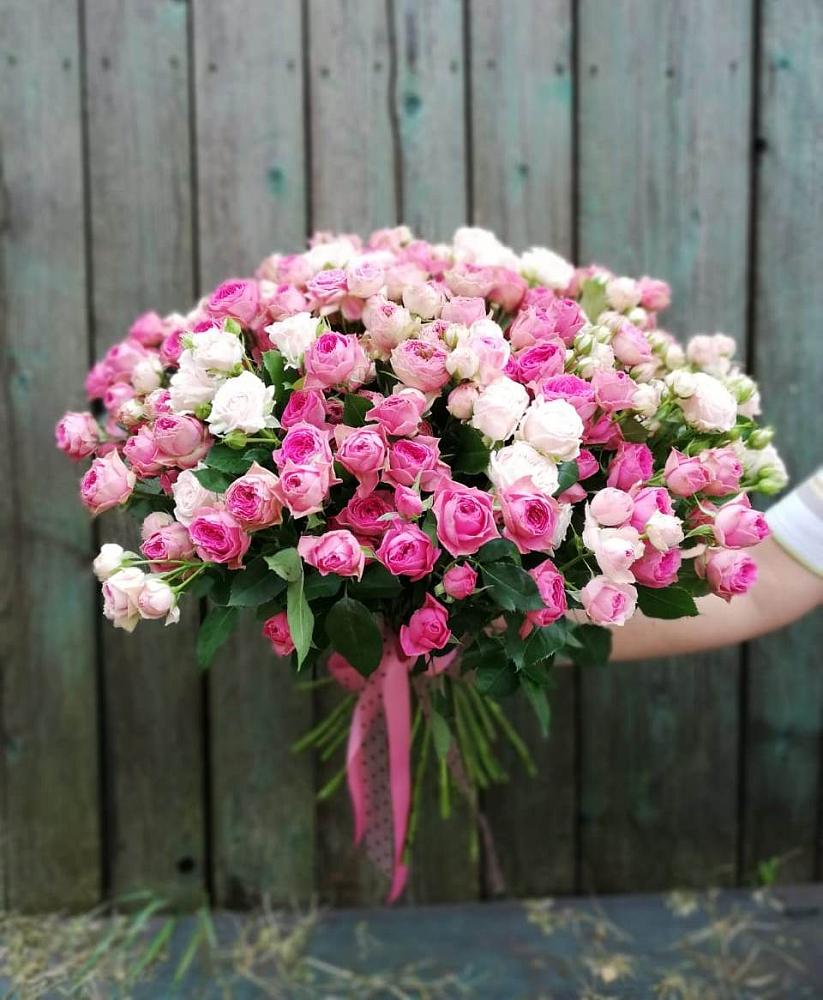 Букет Розовые кустовые розы Натали и Лав Лидия в Талицах Ивановской области