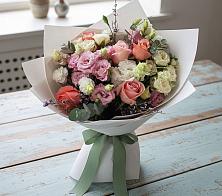 Букет цветов из:  Розы, Лизиантусы и Гвоздики #REPLACE_PRED# Талицах Ивановской области