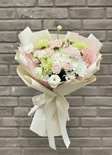 Букет цветов из:  Гвоздики, Розы, Лизиантусы и Хризантемы #REPLACE_PRED# Талицах Ивановской области