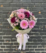 Букет цветов из:  Герберы и Хризантемы #REPLACE_PRED# Талицах Ивановской области