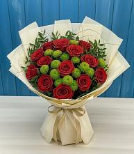 Букет цветов из:  Розы и Хризантемы #REPLACE_PRED# Талицах Ивановской области
