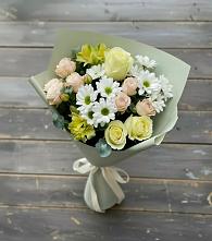 Букет цветов из:  Альстромерии, Розы и Хризантемы #REPLACE_PRED# Талицах Ивановской области