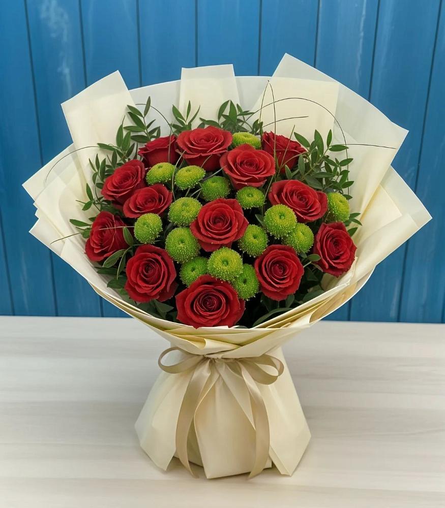 Букет цветов из: Розы и Хризантемы в Талицах Ивановской области