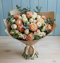 Букет цветов из:  Альстромерии и Розы в Талицах Ивановской области
