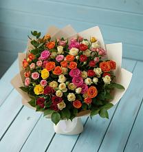 Букет Микс из разноцветных кустовых роз #REPLACE_PRED# Талицах Ивановской области