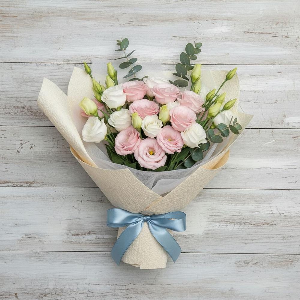 Букет цветов из: Лизиантусы в Талицах Ивановской области